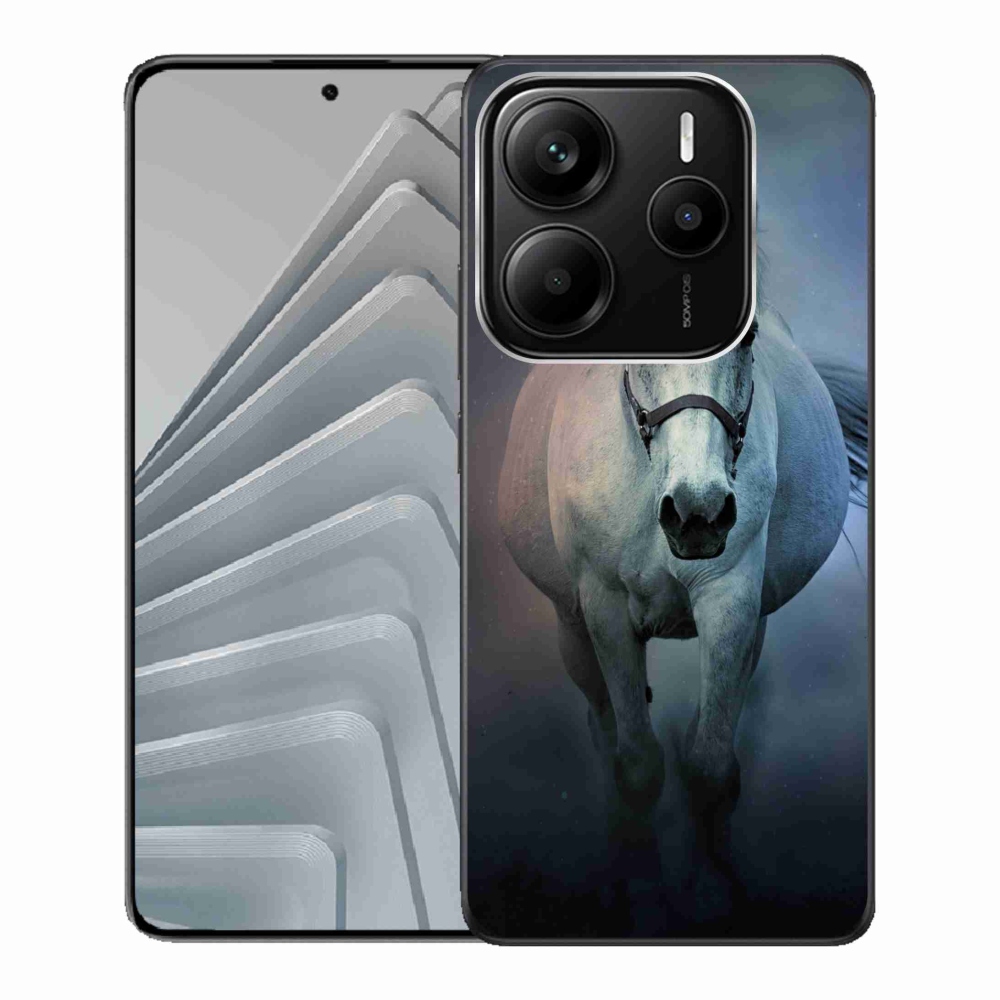 Gél borítás mmCase a Xiaomi Redmi Note 14 5G - futó fehér lóhoz