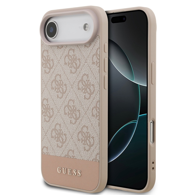 Guess PU 4G csíkos hátlap iPhone Air Pink készülékhez