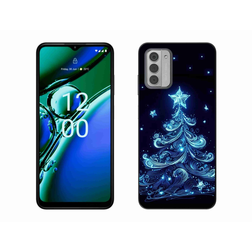 Zselés borítás mmCase a Nokia G42-hez - neon karácsonyfa 4