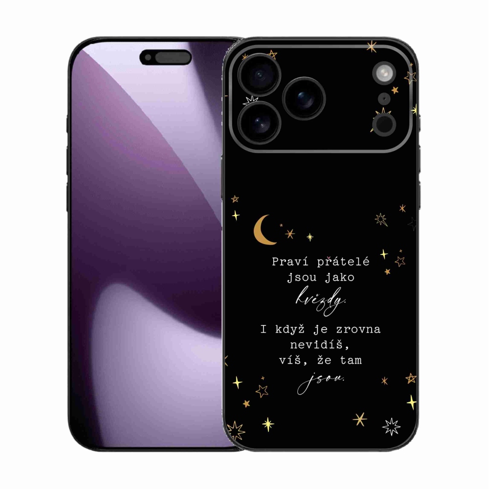 Gél borítás mmCase iPhone 17 Pro Max készülékhez - Idézet 6 fekete háttér