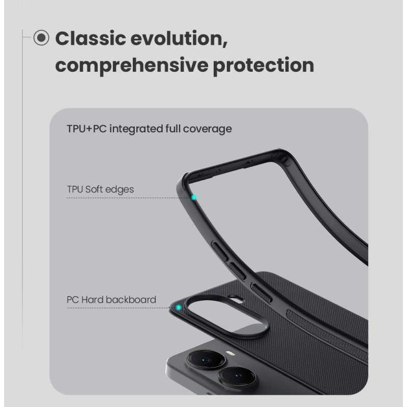 Nillkin Super Frosted PRO hátlap a Poco X7 Pro 5G számára Fekete