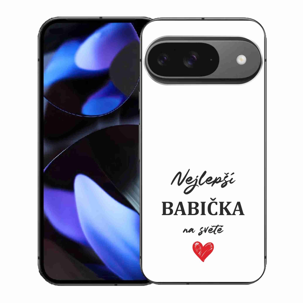 Gél borítás mmCase a Google Pixel 9/9 Pro számára - Best Grandma 1 fehér háttér