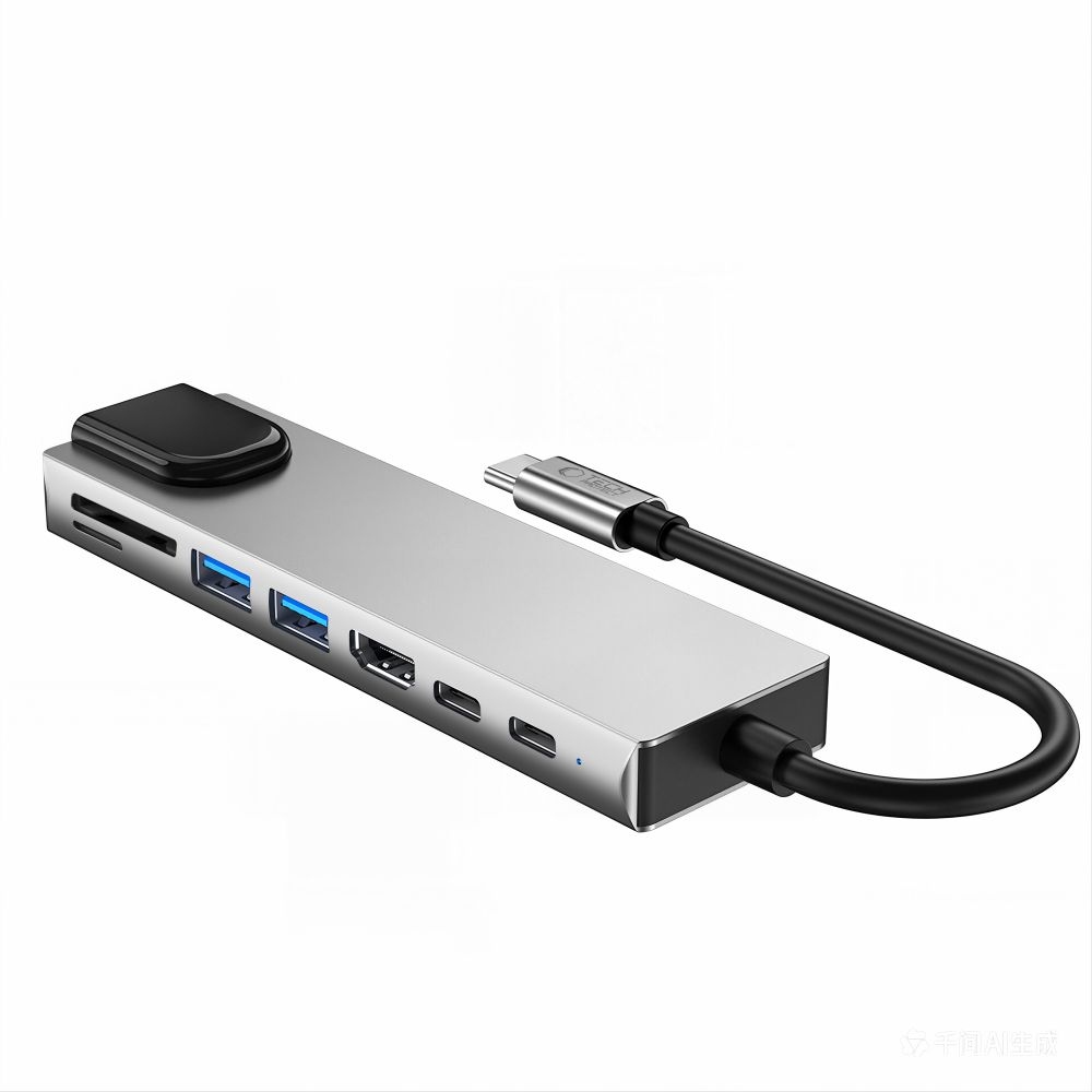 Tech-Protect HB09 USB-C adapter 8 az 1-ben HDMI, USB, RJ45 és kártyaolvasóval