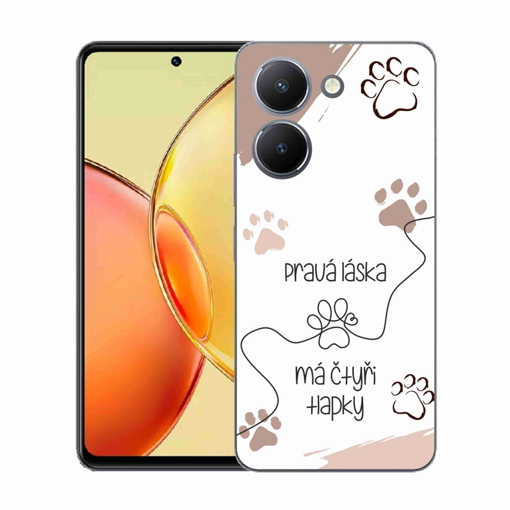 Zselés borító mmCase a Vivo Y36-hoz - kutya motívum 1 fehér háttér