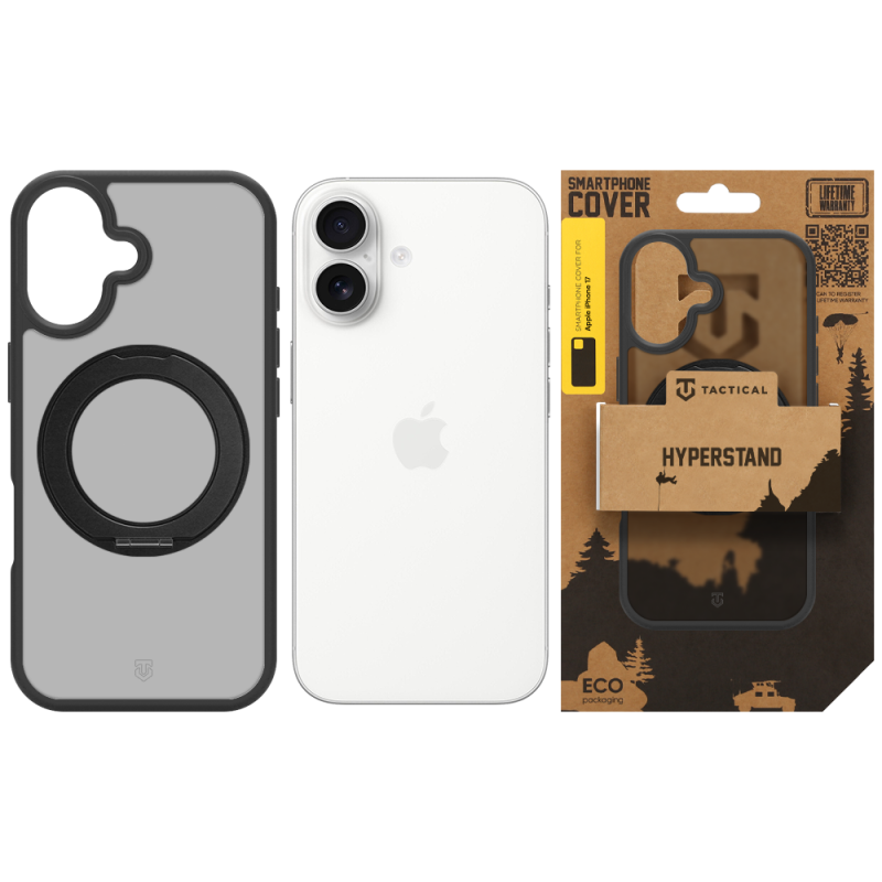 Tactical MagForce Hyperstand tok az Apple iPhone 17-hez, Asphalt színben
