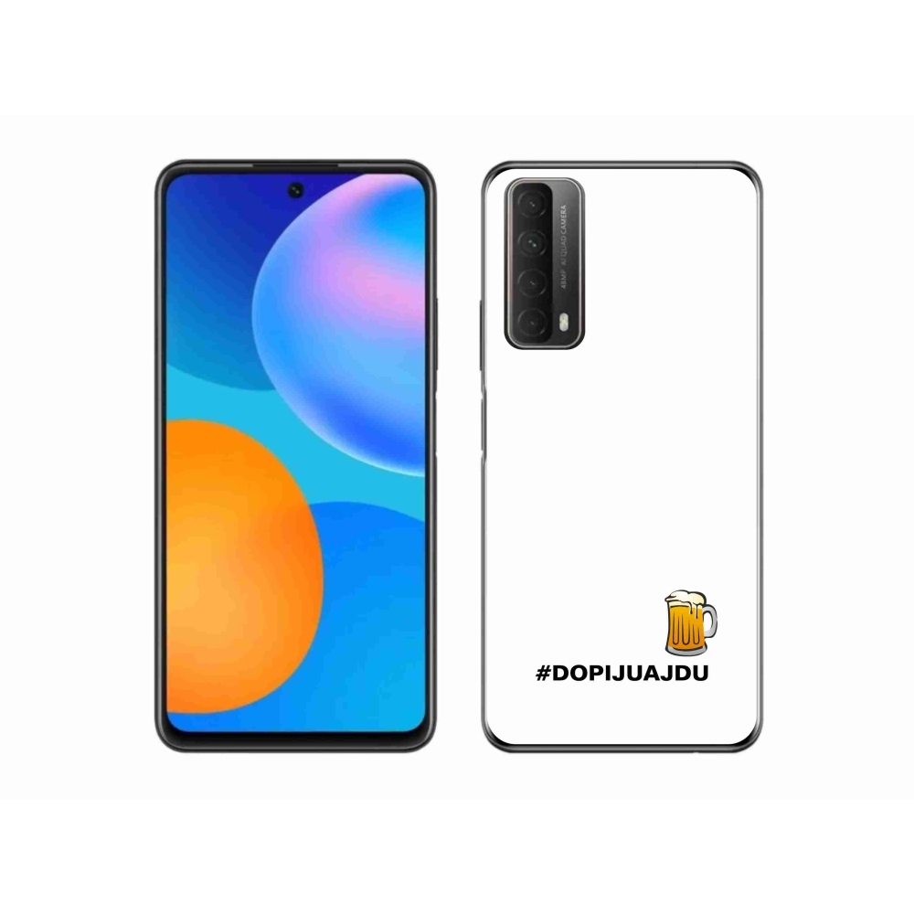 Gél borító mmCase a Huawei P Smart (2021) - sör motívum 1 fehér háttérrel