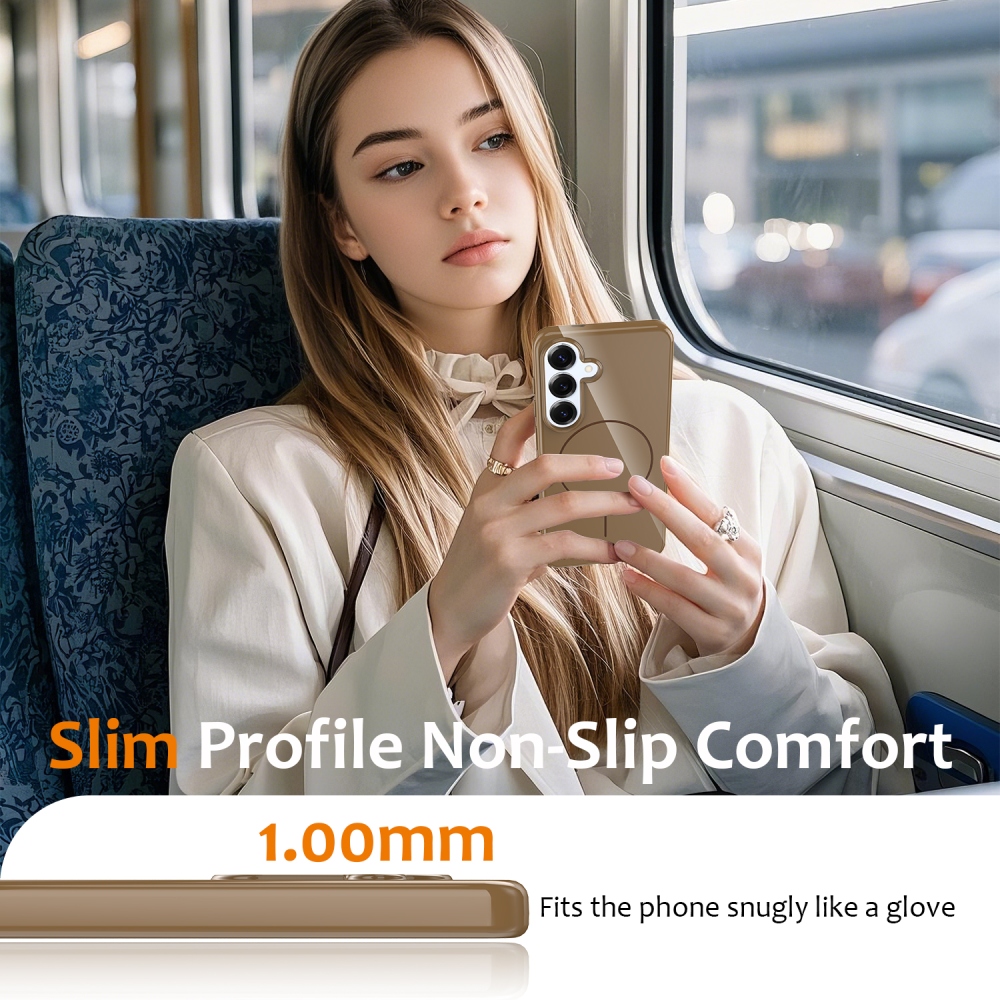 MagSafe zselés tok Samsung Galaxy S25 FE készülékhez - arany színben