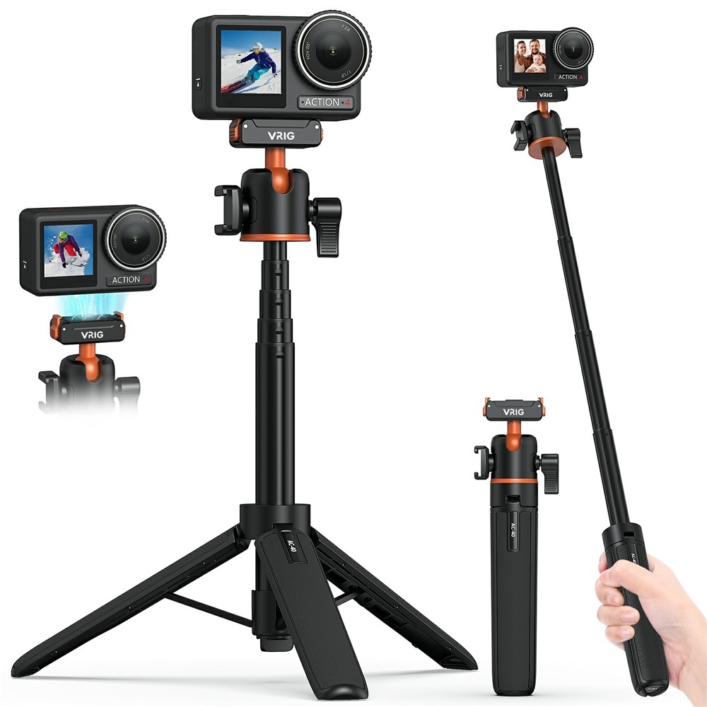 VRIG mágneses gyorskioldós állvány DJI Osmo Action 5 Pro, 4 és 3 kamerákhoz