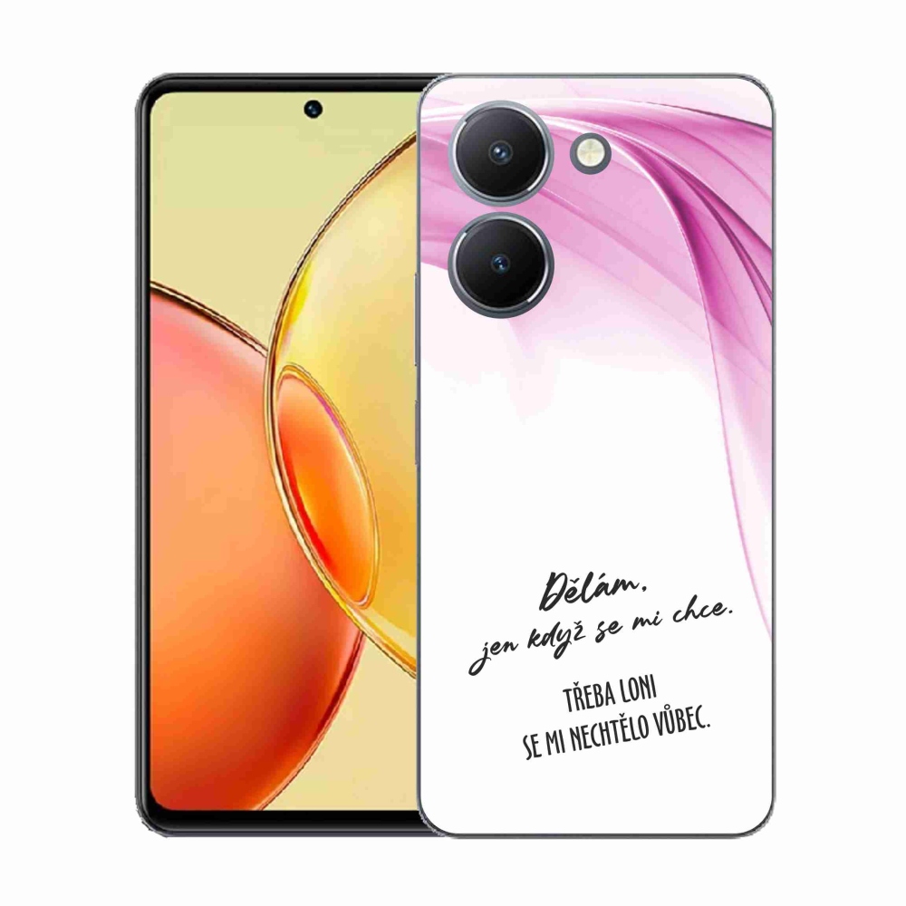 Gél borító mmCase a Vivo Y36 készülékhez - vicces szöveg 12 fehér háttér