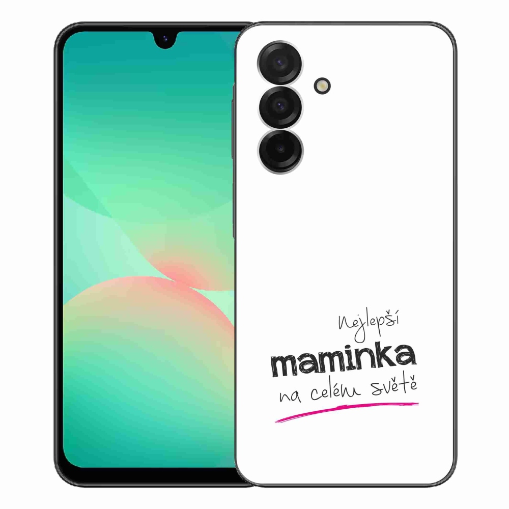 Gél borító mmCase Samsung Galaxy A26 5G - legjobb anya 4 fehér háttérrel