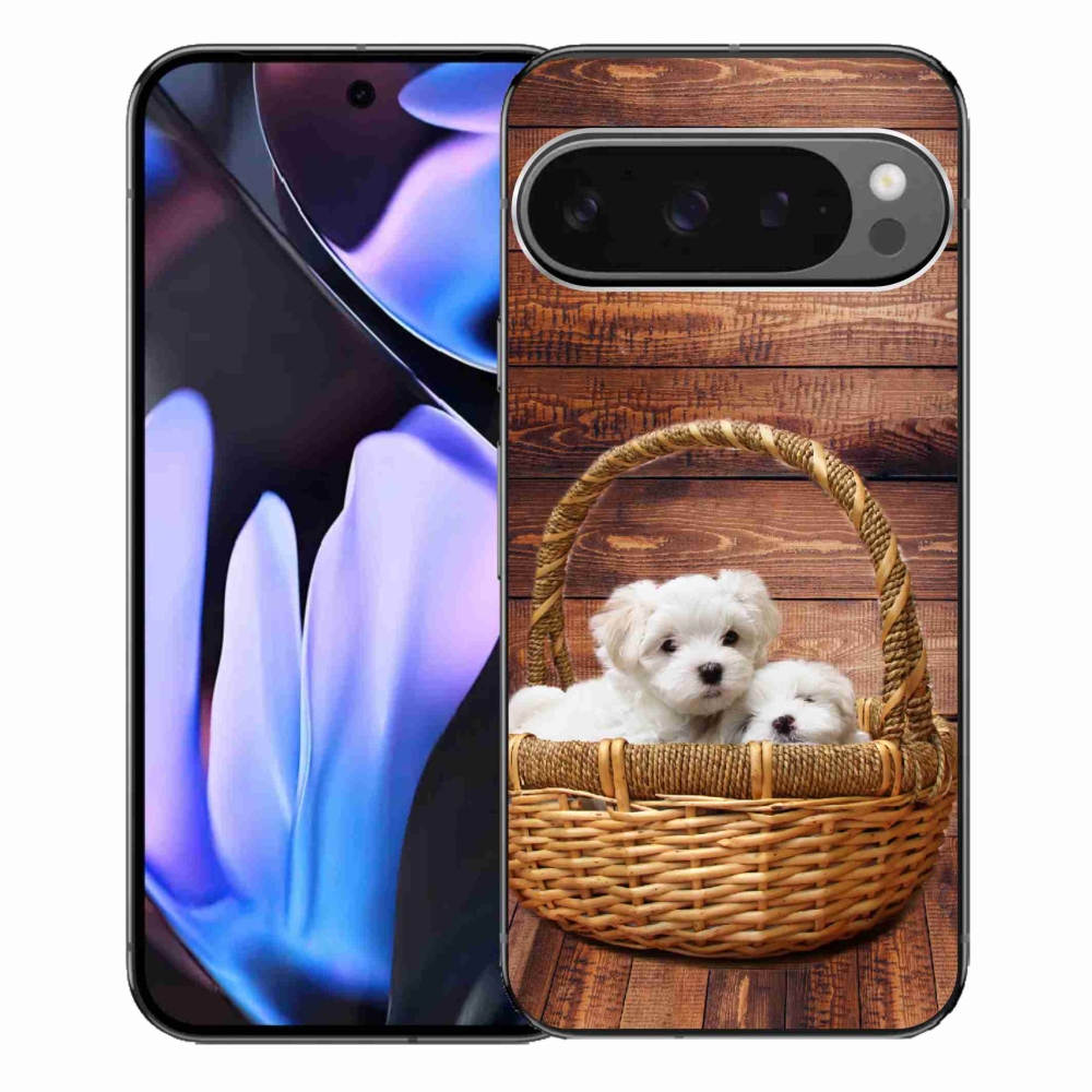 Gél borítás mmCase a Google Pixel 9 Pro XL számára - kölyökkutyák