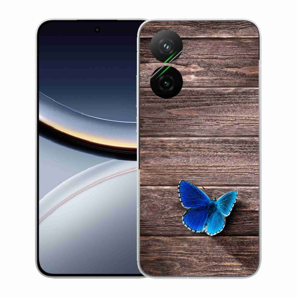 Gél borítás mmCase a Xiaomi Poco F7 5G-hez - kék pillangó 1