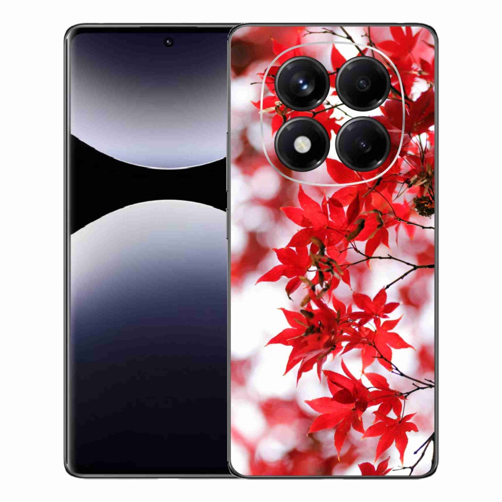 Gél borítás mmCase a Xiaomi Redmi Note 14 Pro számára - piros levelek