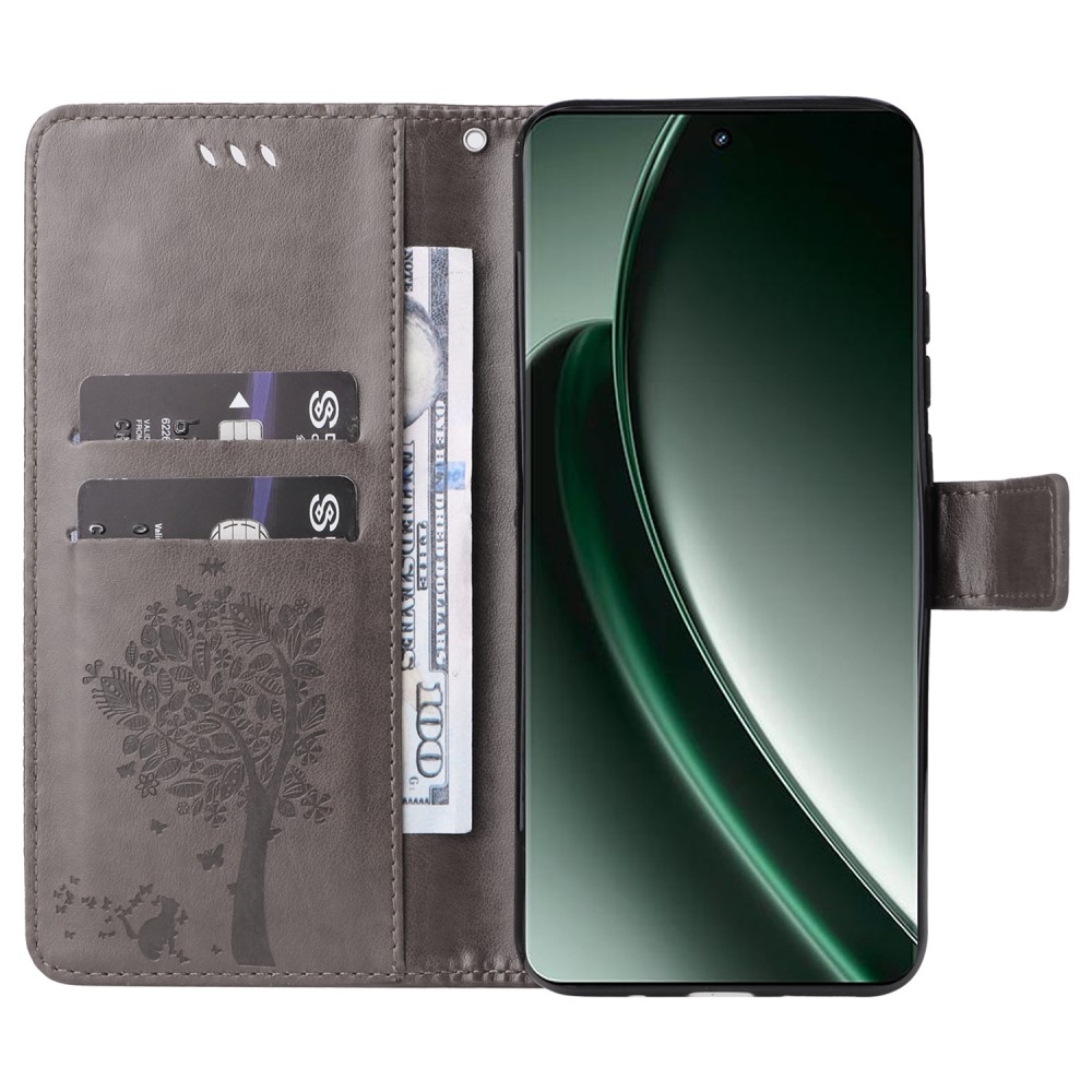 Fa könyvtáska a Realme GT 6 5G/GT 6T 5G számára - szürke