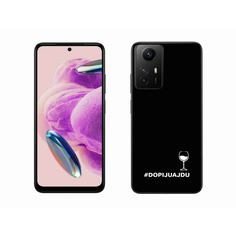 Gél borítás mmCase a Xiaomi Redmi Note 12S-hez - bor motívum fekete háttérrel