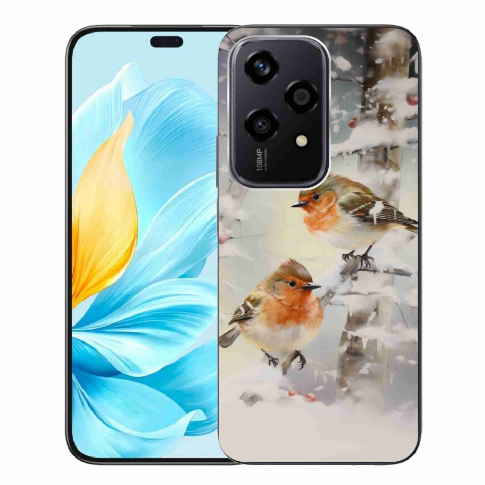 Zselés borítás mmCase a Honor 200 Lite 5G számára - madarak télen