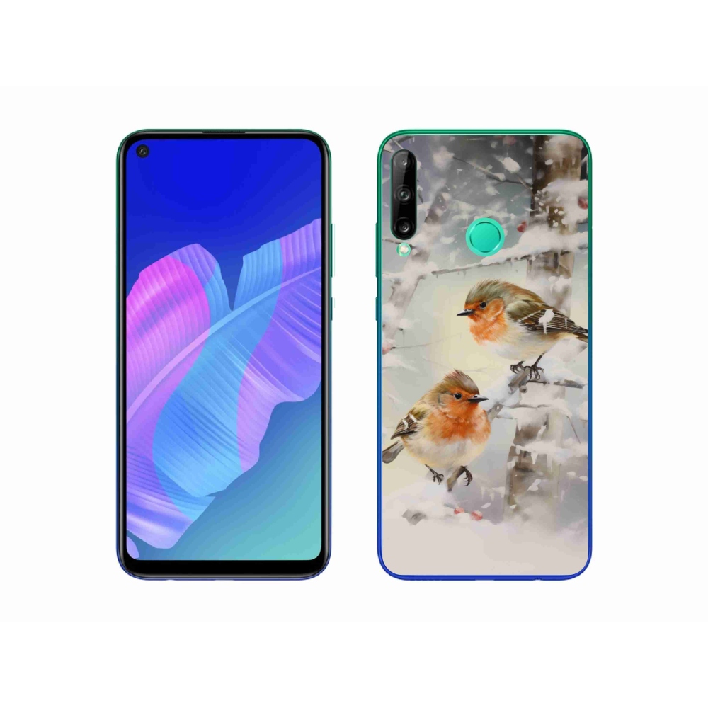Gél borítás mmCase a Huawei P40 Lite E számára - madarak télen