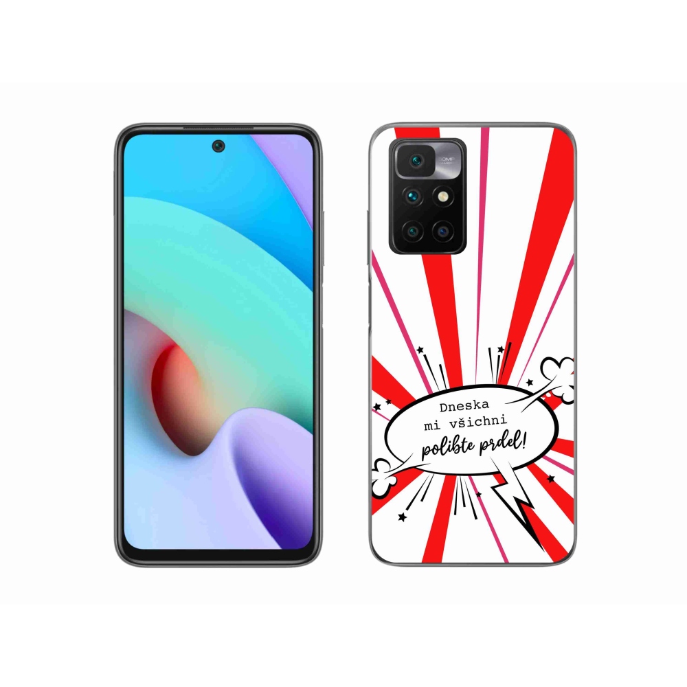 Gél borítás mmCase a Xiaomi Redmi 10/Redmi 10 (2022) - vicces szöveg 15 fehér háttérrel