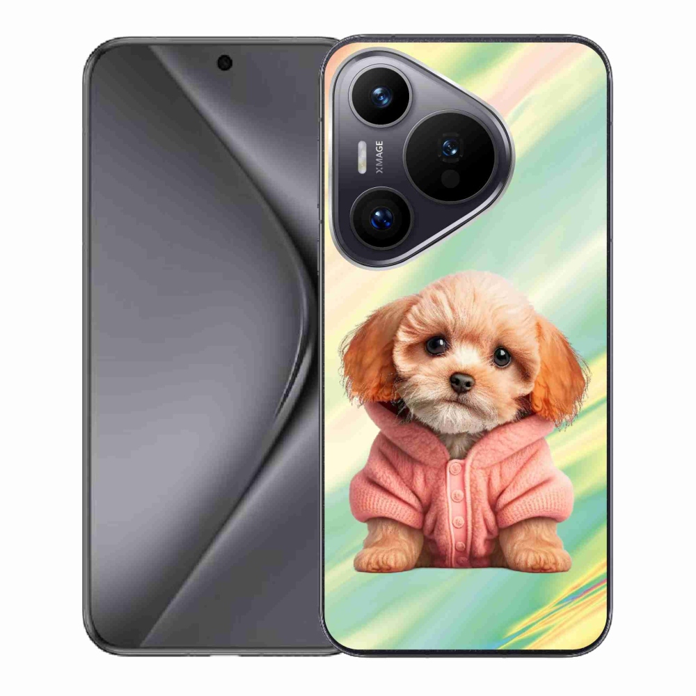 Gél borítás mmCase a Huawei Pura 70 - pulóveres kiskutya számára