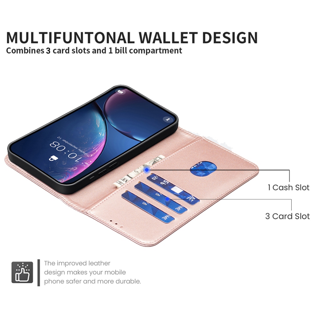 BNF könyvtáska iPhone 17 készülékhez - rózsaarany