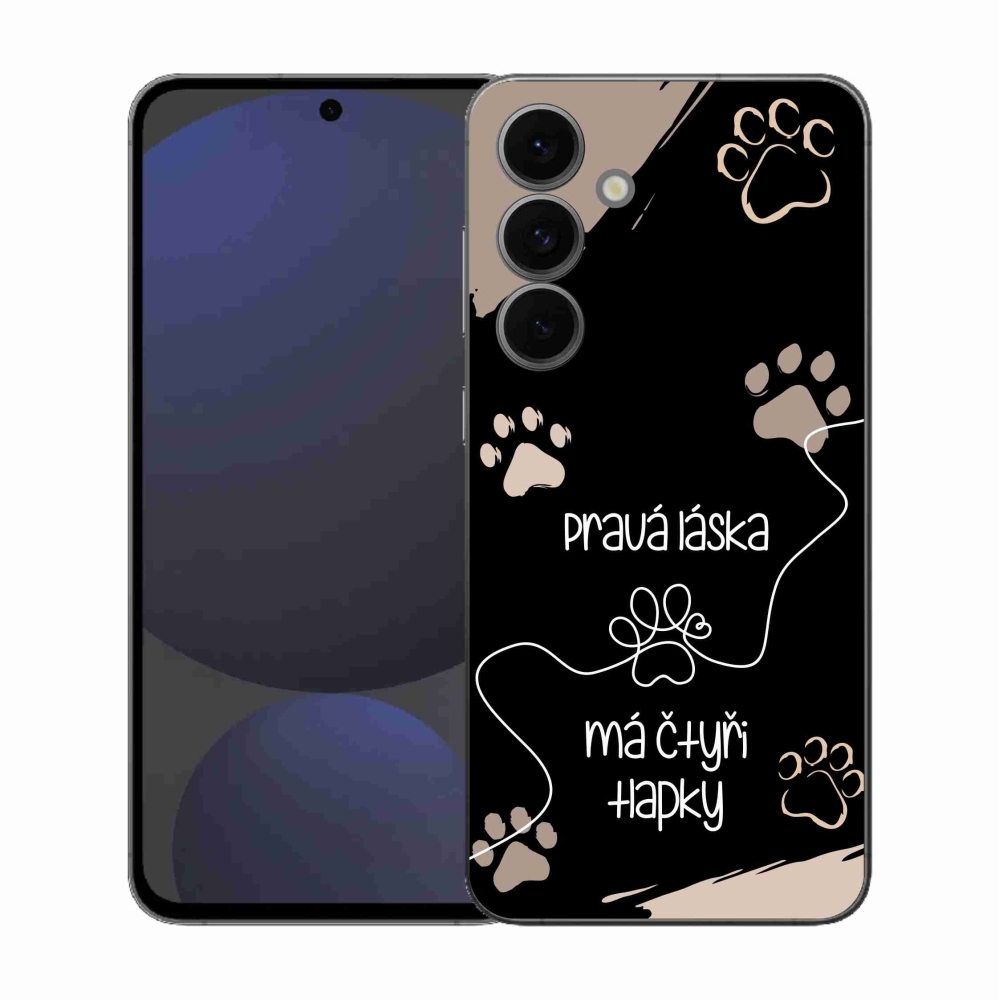 Zselés borítás mmCase Samsung Galaxy S25 FE - kutya motívum 1 fekete háttér