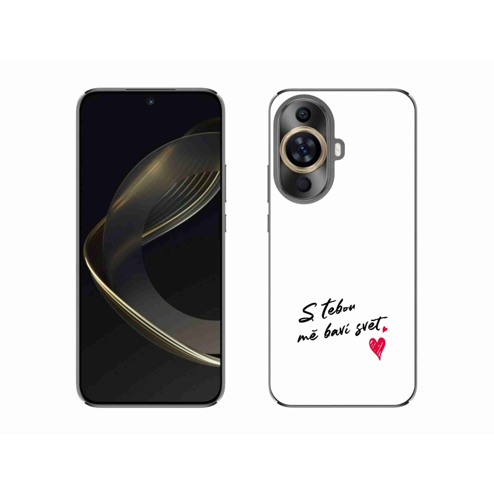 Gél borító mmCase a Huawei Nova 11-en - szerelmes szöveg 1 fehér háttér