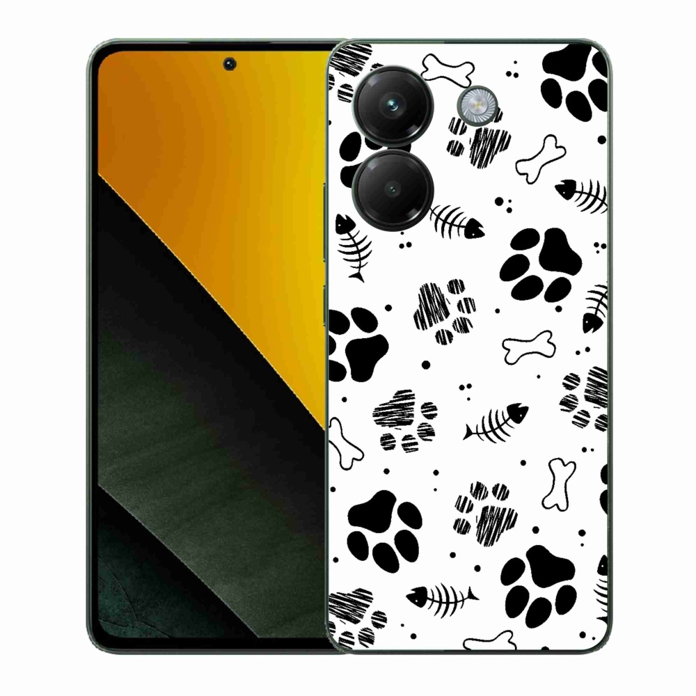 Gél borítás mmCase a Xiaomi Poco M7 Pro 5G-hez - kutyamancsok 1