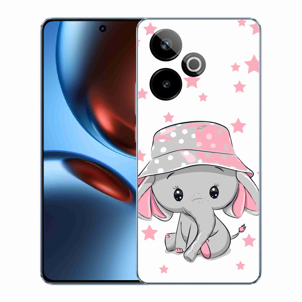 Gél borítás mmCase a Realme GT 7 5G/GT 7T 5G számára - rózsaszín elefánt