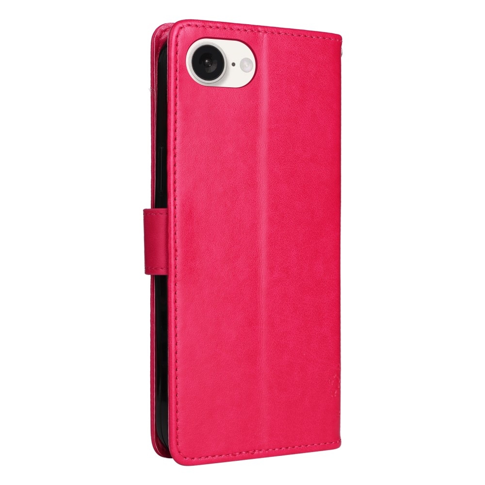 Fák könyvtáska iPhone 16e készülékhez - rózsaszínű