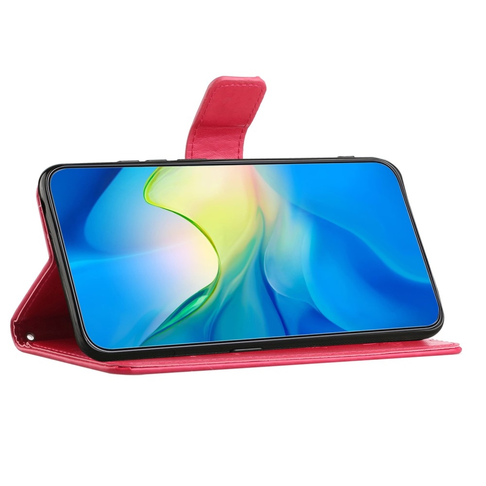 Virágos könyv tok Samsung Galaxy Xcover 7 készülékhez - piros