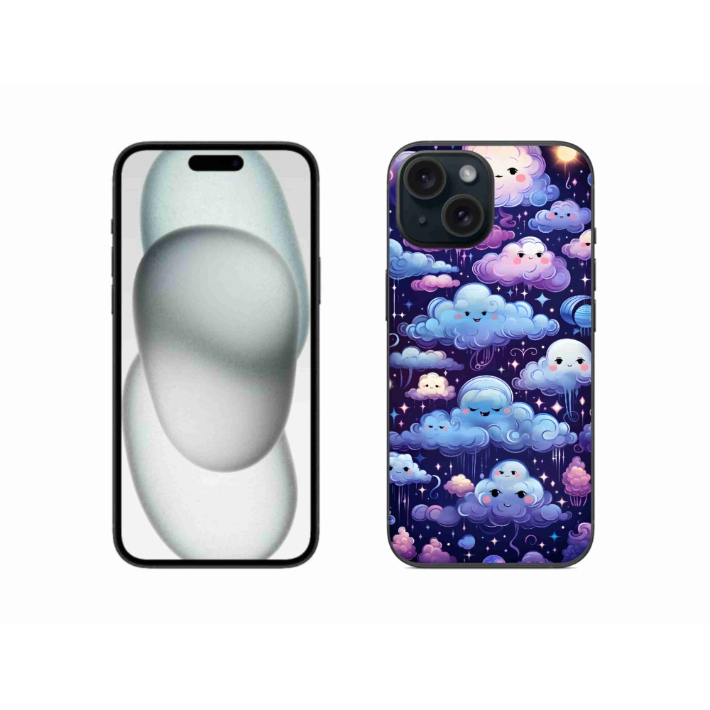 Zselés borítás mmCase iPhone 15 - felhőkhöz