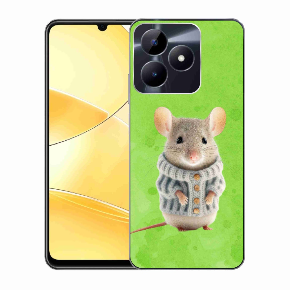 Zselés borítás mmCase a Realme C51/C53 készülékhez - egér pulóverben