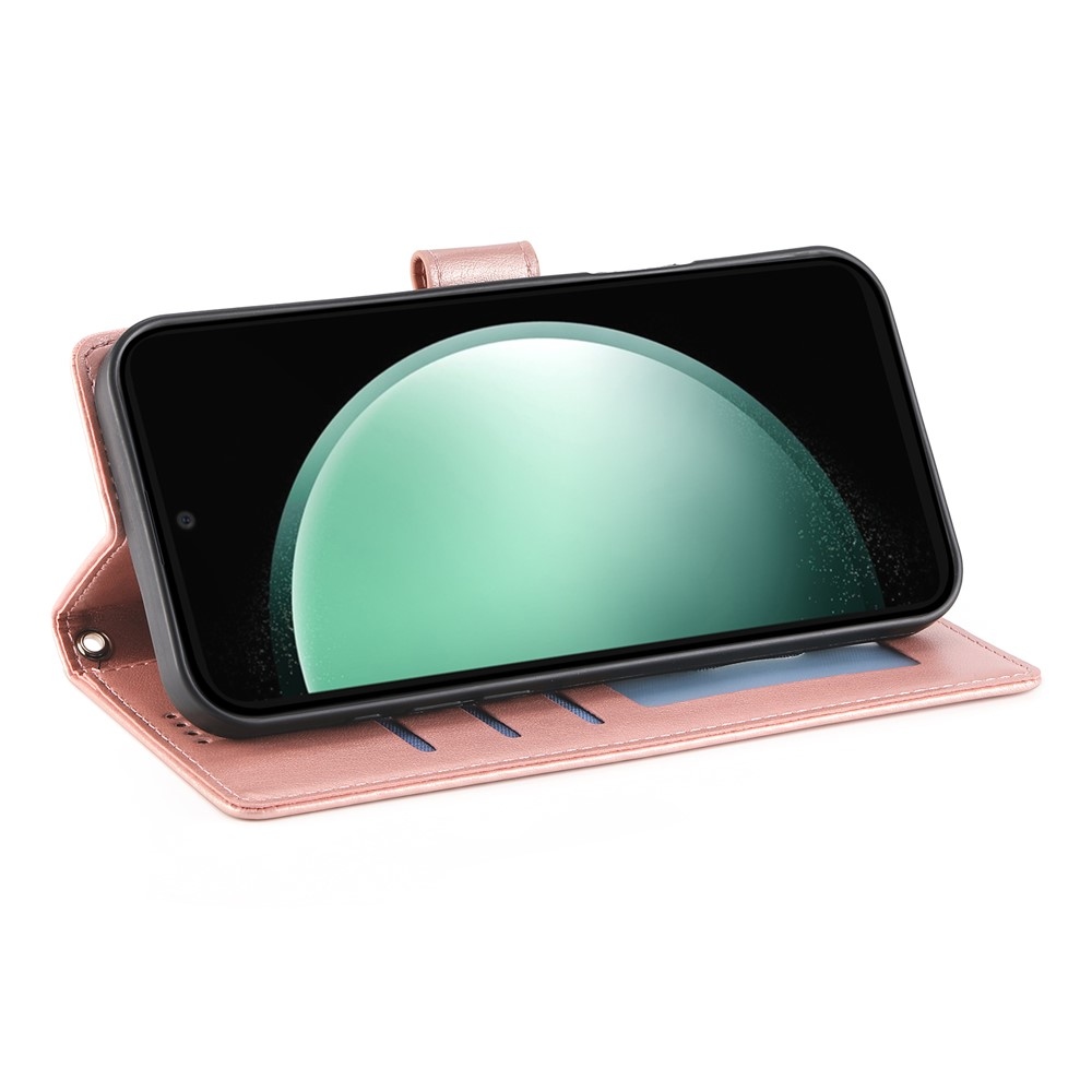 Virágok könyv tok Samsung Galaxy S25 FE készülékhez - rózsa arany