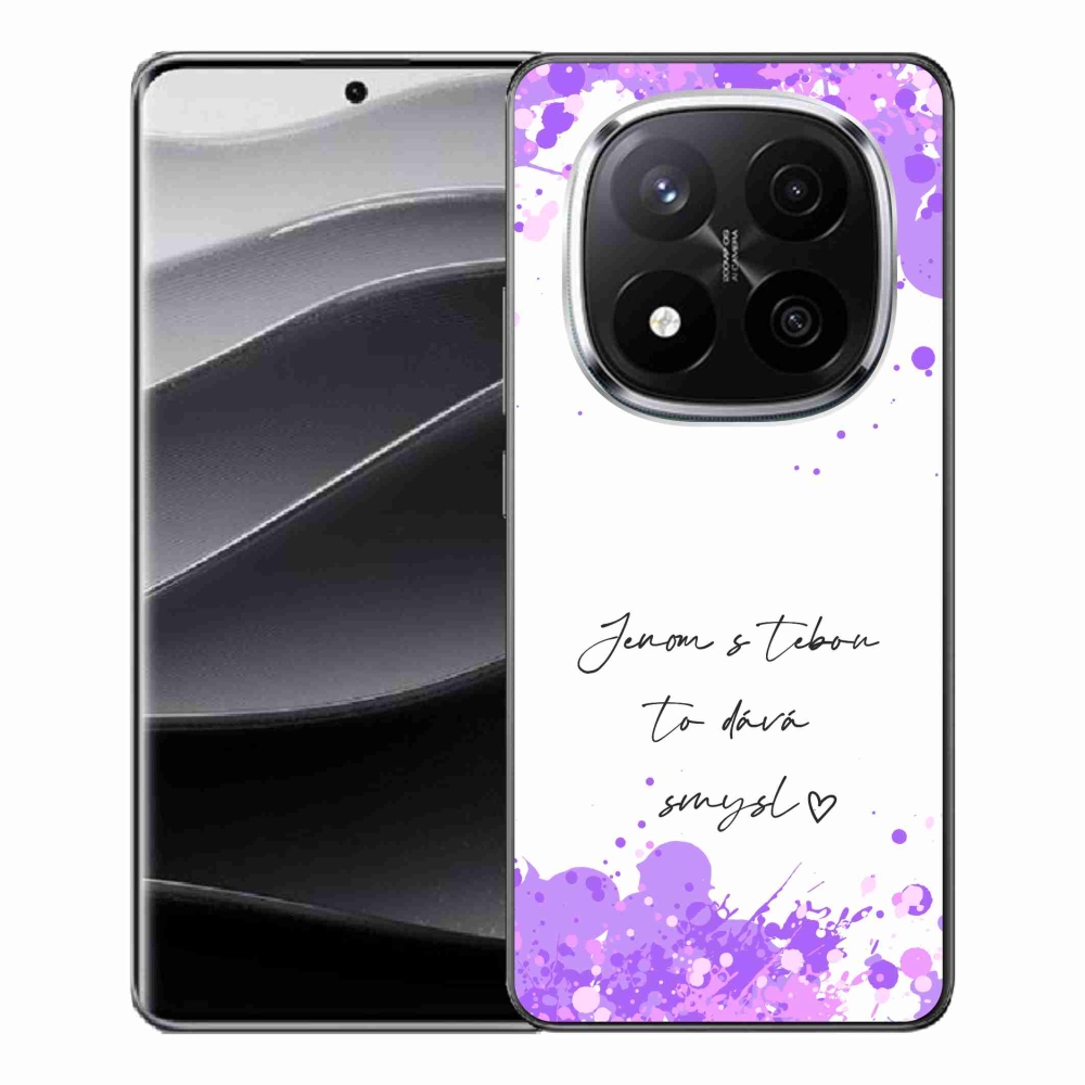 Gél borító mmCase a Xiaomi Redmi Note 14 Pro+ 5G - szerelmes szöveg fehér háttérrel