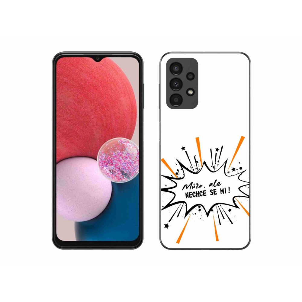 Gél borító mmCase Samsung Galaxy A13 4G - vicces szöveg 11 fehér háttér