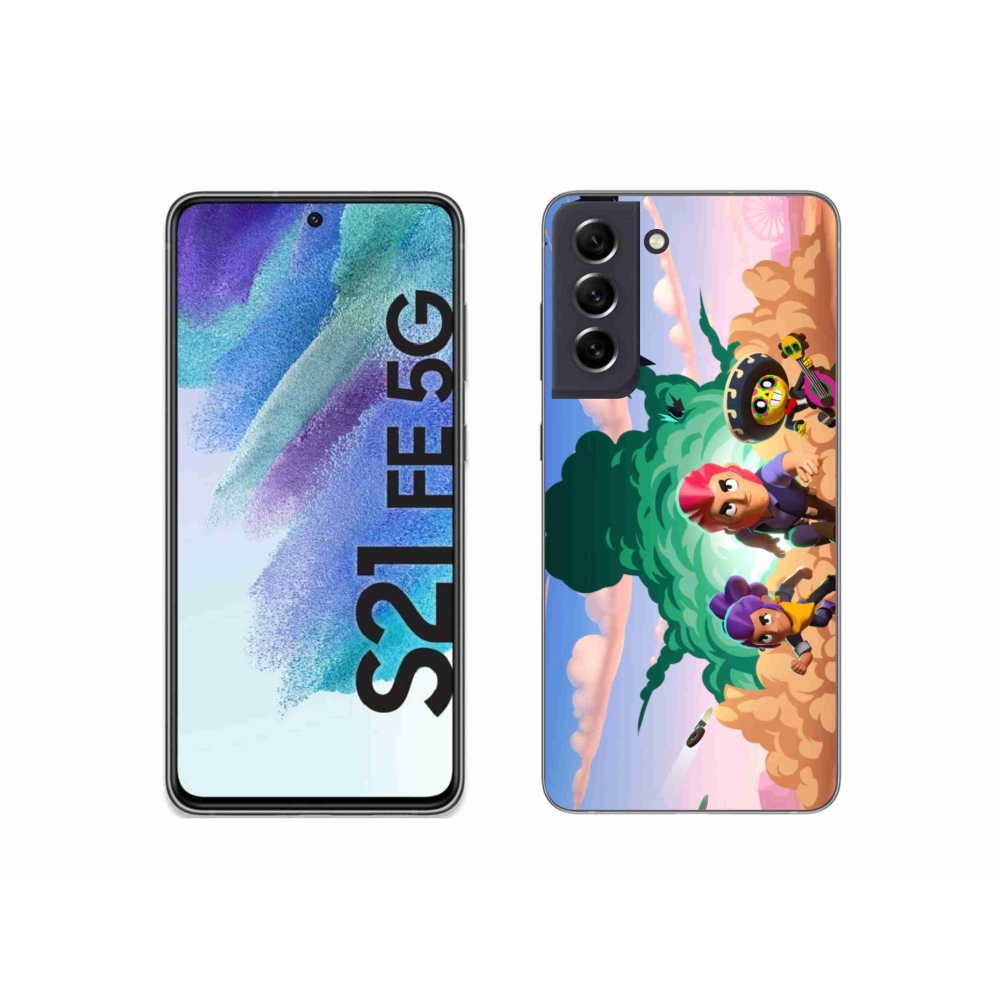 Gél borítás mmCase Samsung Galaxy S21 FE 5G - verekedés csillagok