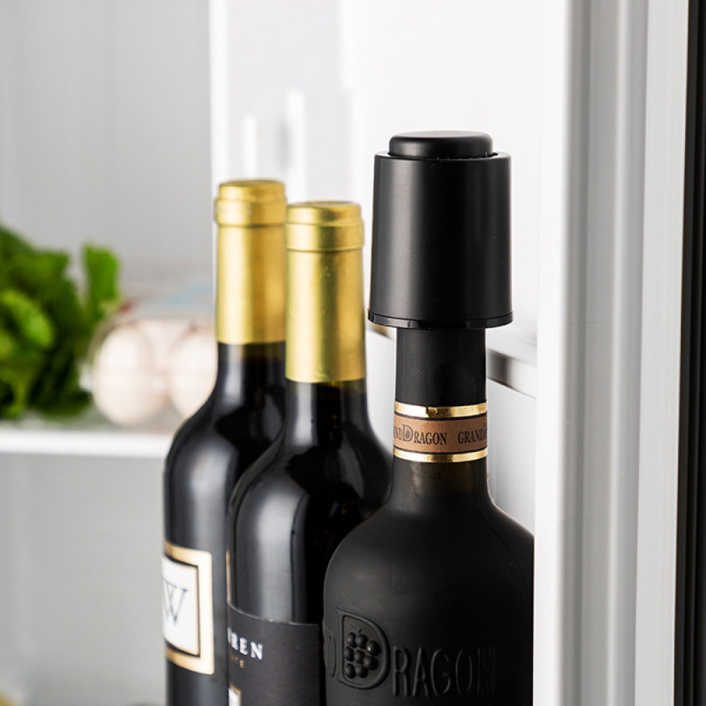 Bor- és prosecco kupak dátumjelzővel - fekete