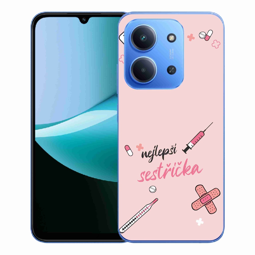 Gél borító mmCase a Xiaomi Redmi 15C 4G/5G (173mm) - legjobb kishúg rózsaszín háttérrel