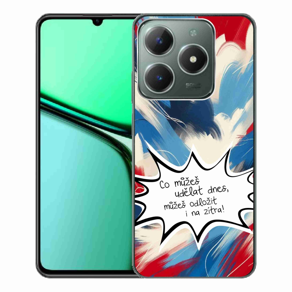 Zselés borító mmCase a Realme C61 készülékhez - vicces szöveg 9 fehér háttér