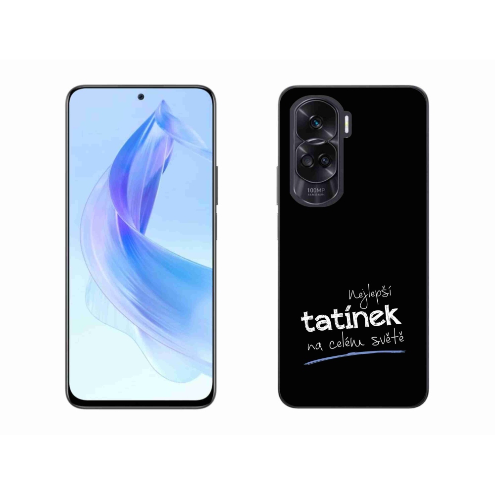 Gél borító mmCase a Honor 90 Lite-hoz - legjobb apuci 4 fekete háttérrel