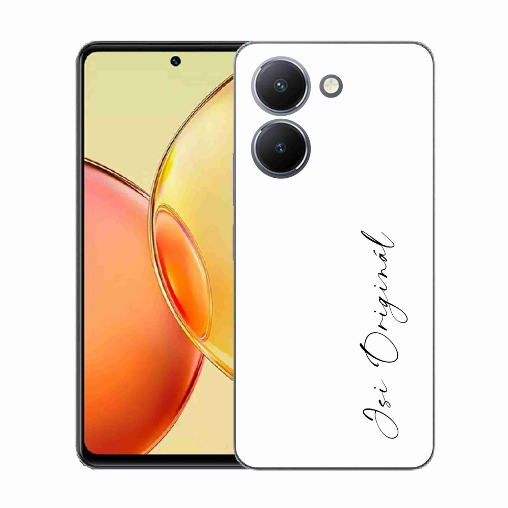 Gélburkolat mmCase a Vivo Y36-on - te vagy az eredeti fehér háttér