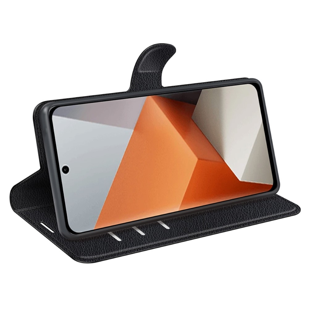 Litchi könyv tok Xiaomi Redmi Note 13 Pro+ 5G - fekete