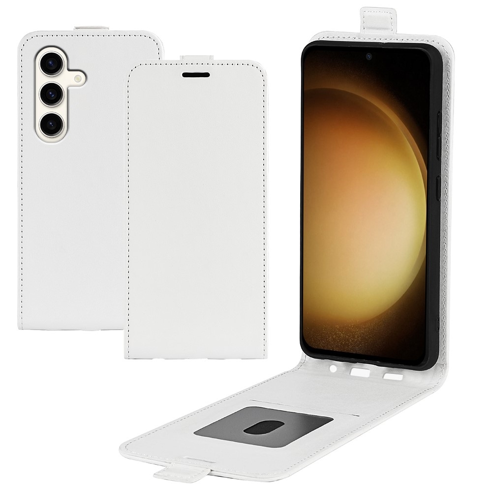 Függőleges flip tok Samsung Galaxy S24+ készülékhez - fehér