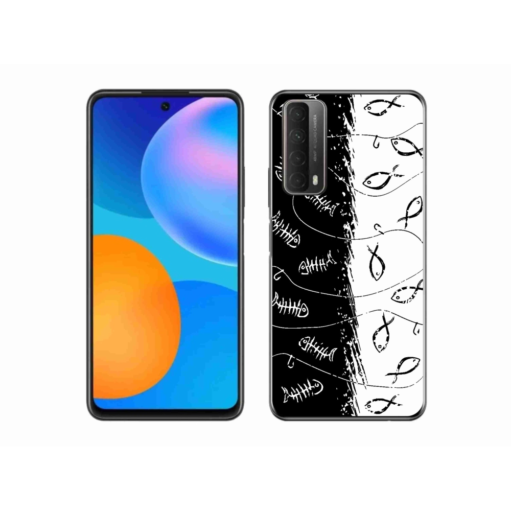 Zselés borítás mmCase a Huawei P Smart (2021) - csontvázak és halak számára