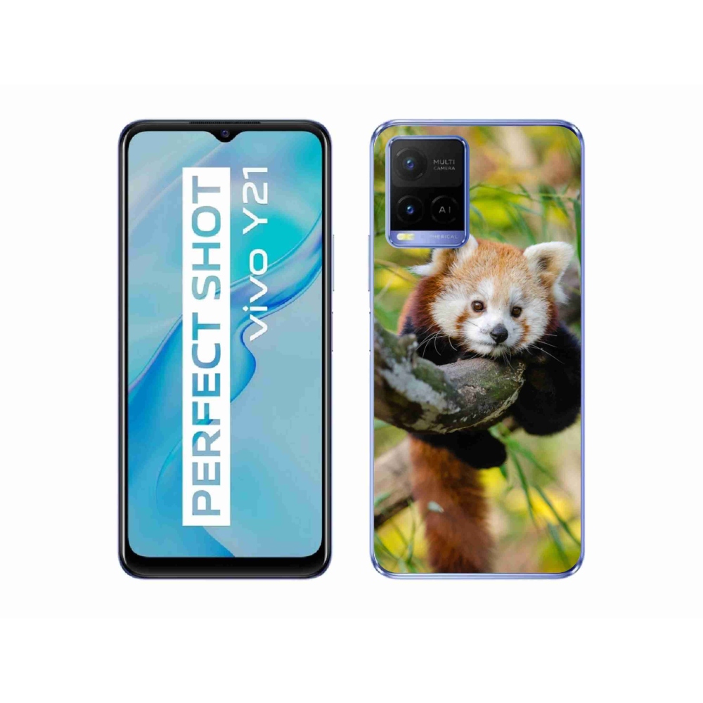 Zselés borítás mmCase a Vivo Y21/Y21s/Y33s készülékhez - pandavörös