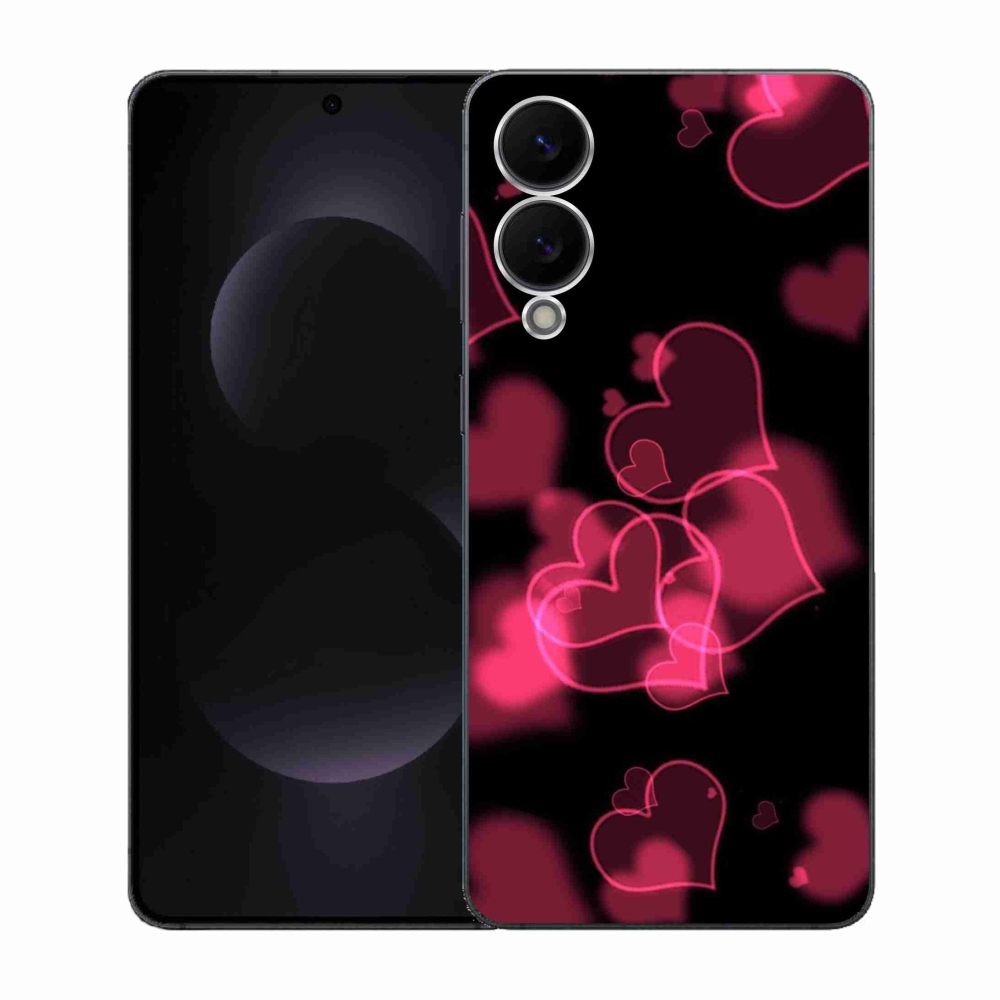 Gél védőhuzat mmCase Samsung Galaxy S25 Edge készülékhez - piros szívek