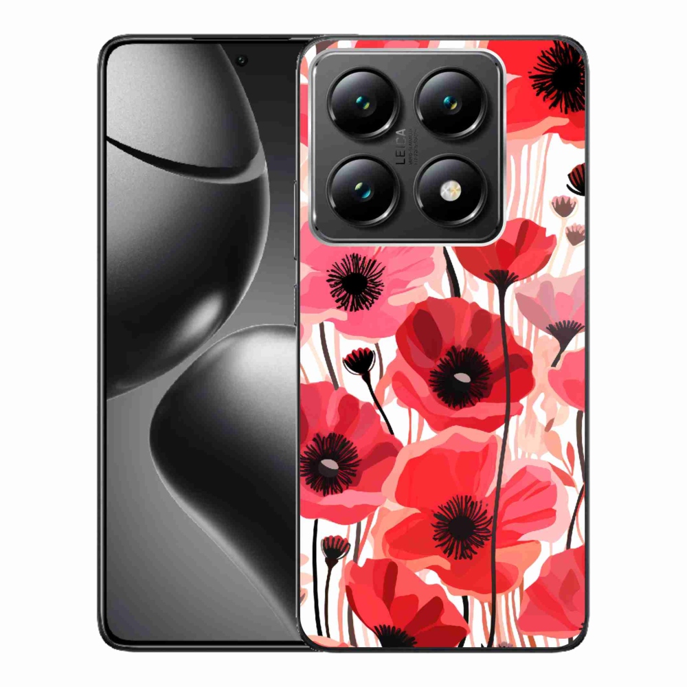 Gél borítás mmCase a Xiaomi 14T Pro számára - mákos 1