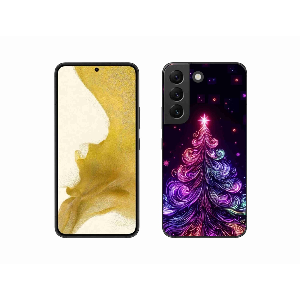 Gél borítás mmCase Samsung Galaxy S22 5G - neon karácsonyfa 1