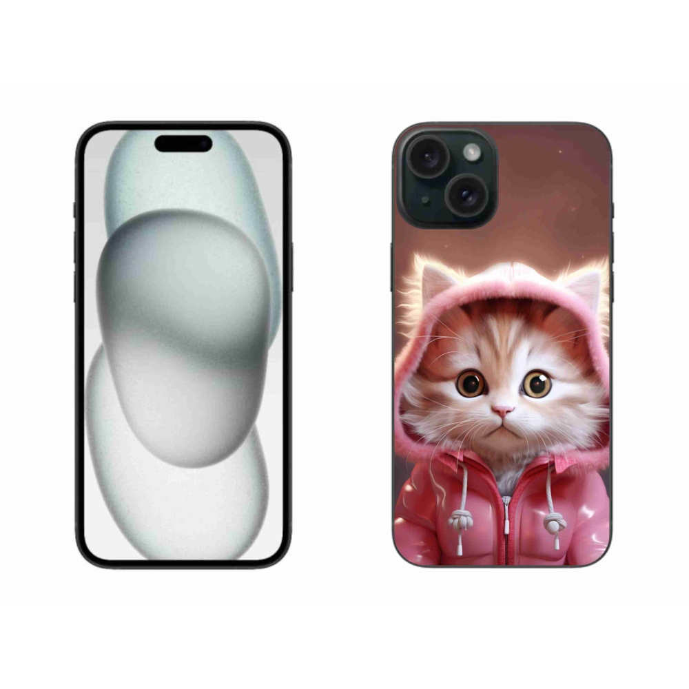 Gél borítás mmCase iPhone 15 Plus készülékhez - aranyos cica 3