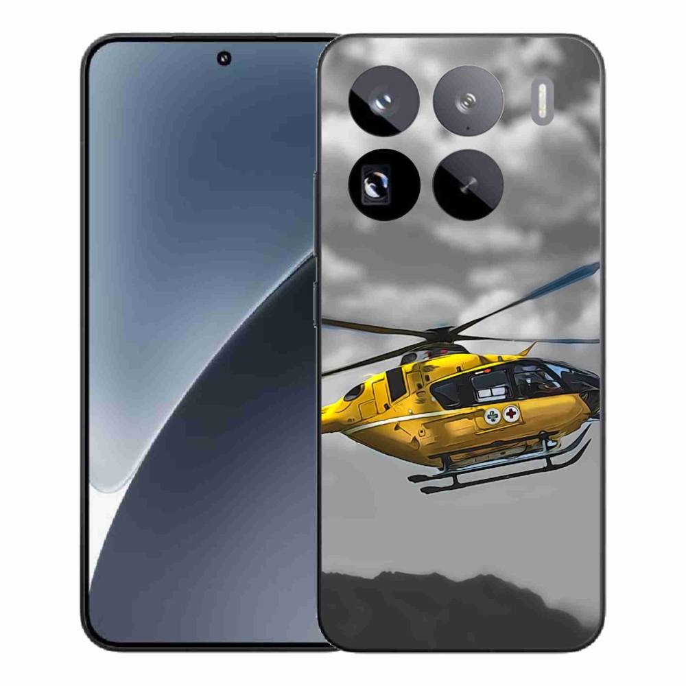Gél borítás mmCase a Xiaomi 15 Pro számára - sárga helikopter